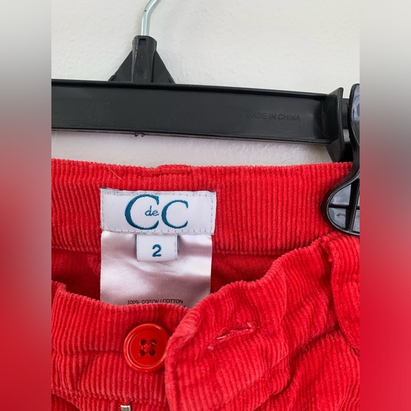 Red corduroy pants by C de C - Picture 2 of 3